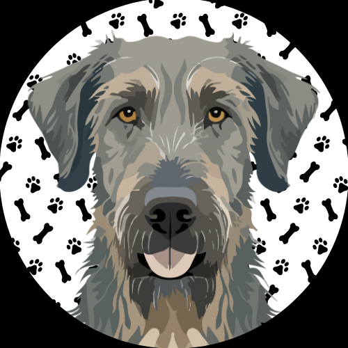 Dog Irish Wolfhound 2.25 Round
